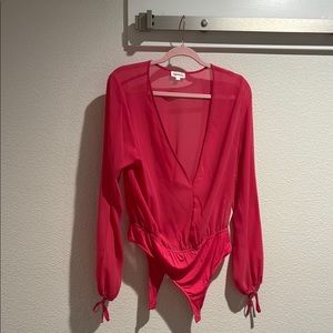 Pink Sheer Bodysuit